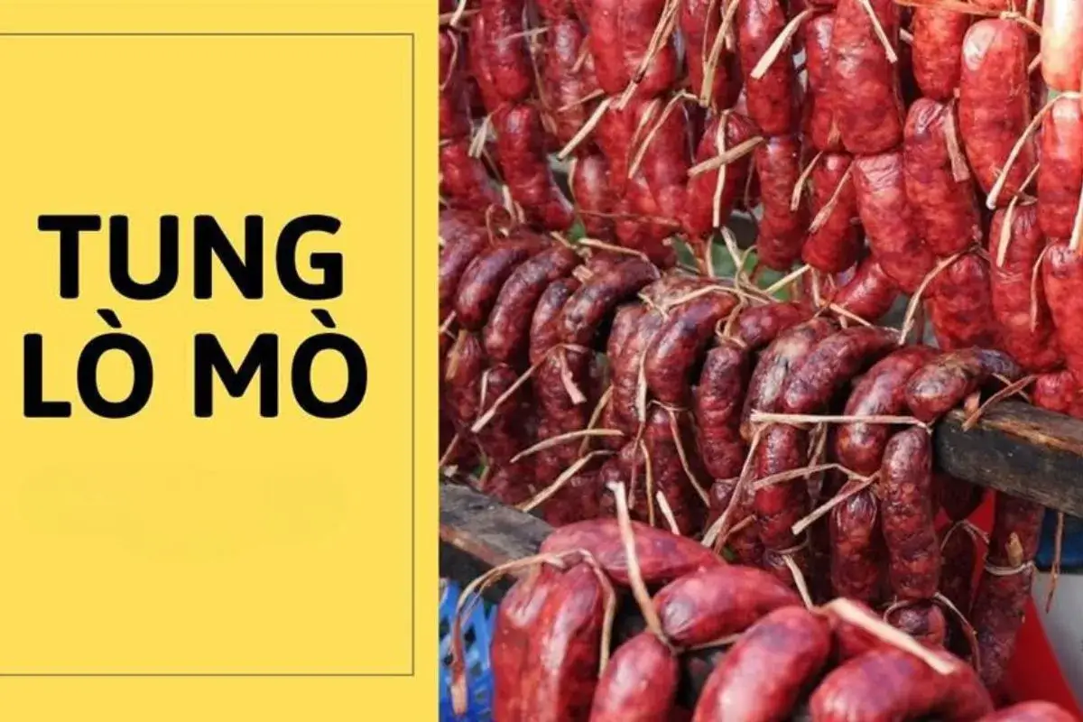 Tung lò mò hay còn được gọi là lạp xưởng truyền thống An Giang